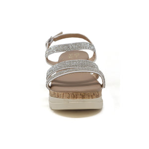 BRENDA-22 Women's Open Toe Platform Sandal With PU Strap - Yoki 
